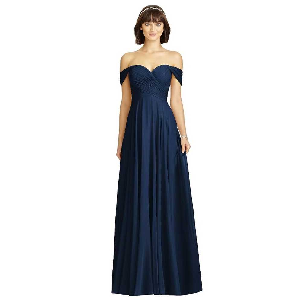 Dessy Collection Lux Off Shoulder Chiffon Gown Dr… - image 6