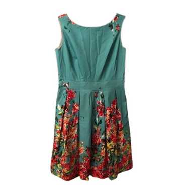 LAFAYETTE 148 SIZE 8 FIT AND FLARE TEAL GREEN FLO… - image 1