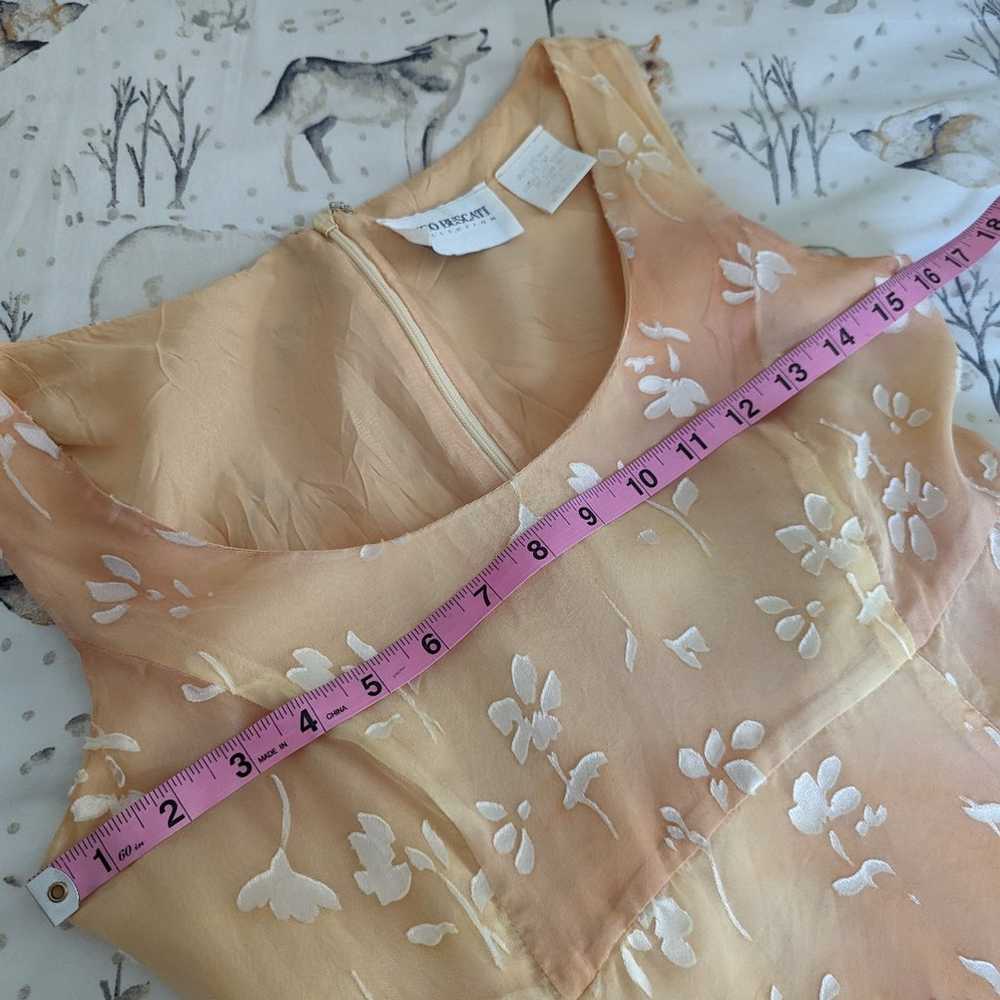 Hugo Buscati Yellow Silk Empire Dress Size 2 - image 5