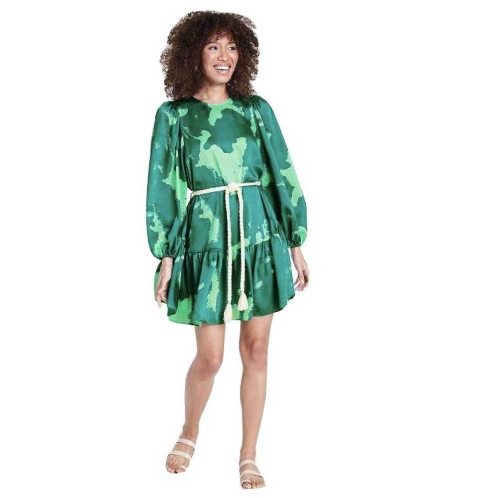 Alexis x Target Green Long Sleeve Dress in Green … - image 1