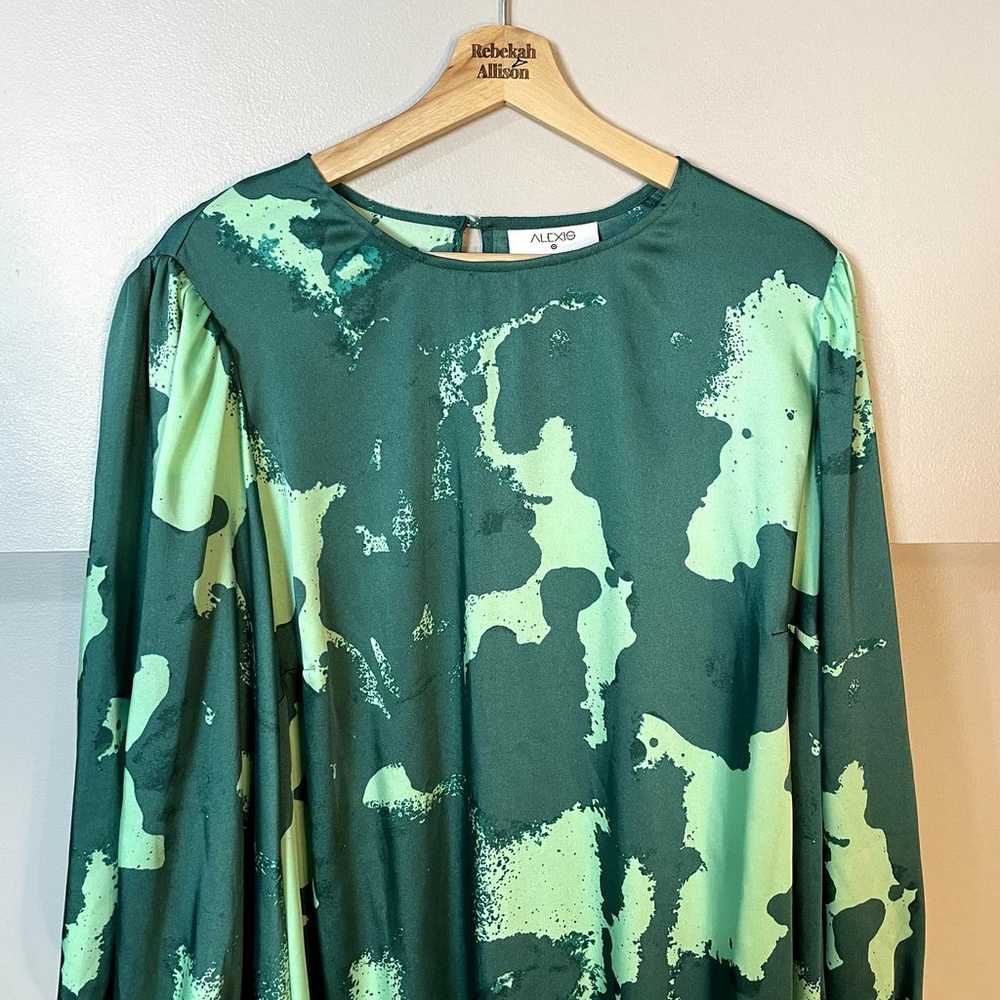 Alexis x Target Green Long Sleeve Dress in Green … - image 5