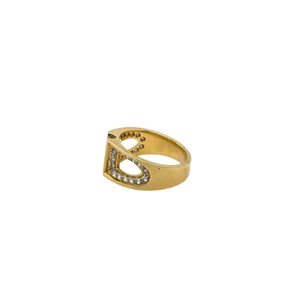 18K Yellow Gold Diamond Ring - image 2