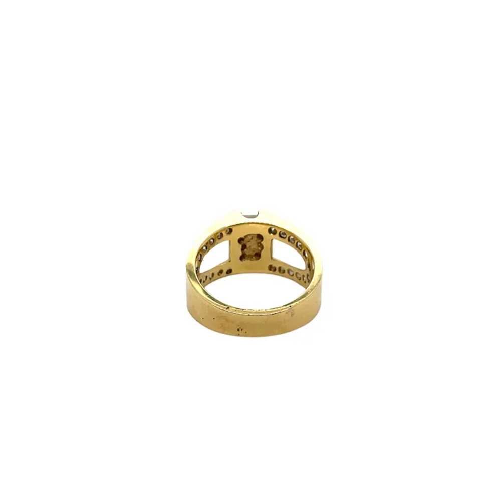 18K Yellow Gold Diamond Ring - image 3