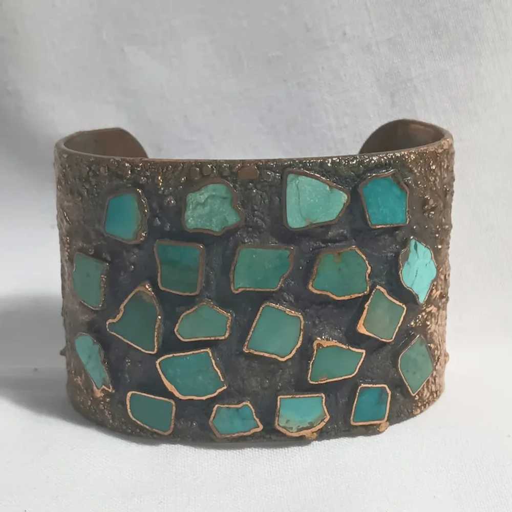 Bell Trading Post copper turquoise Corinthian cuf… - image 3