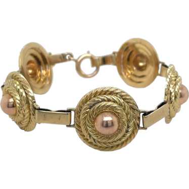 14K Yellow and Rose Gold Bracelet