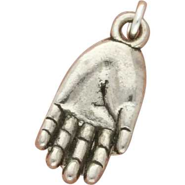 Silver Plated Vintage 3D Hand Charm