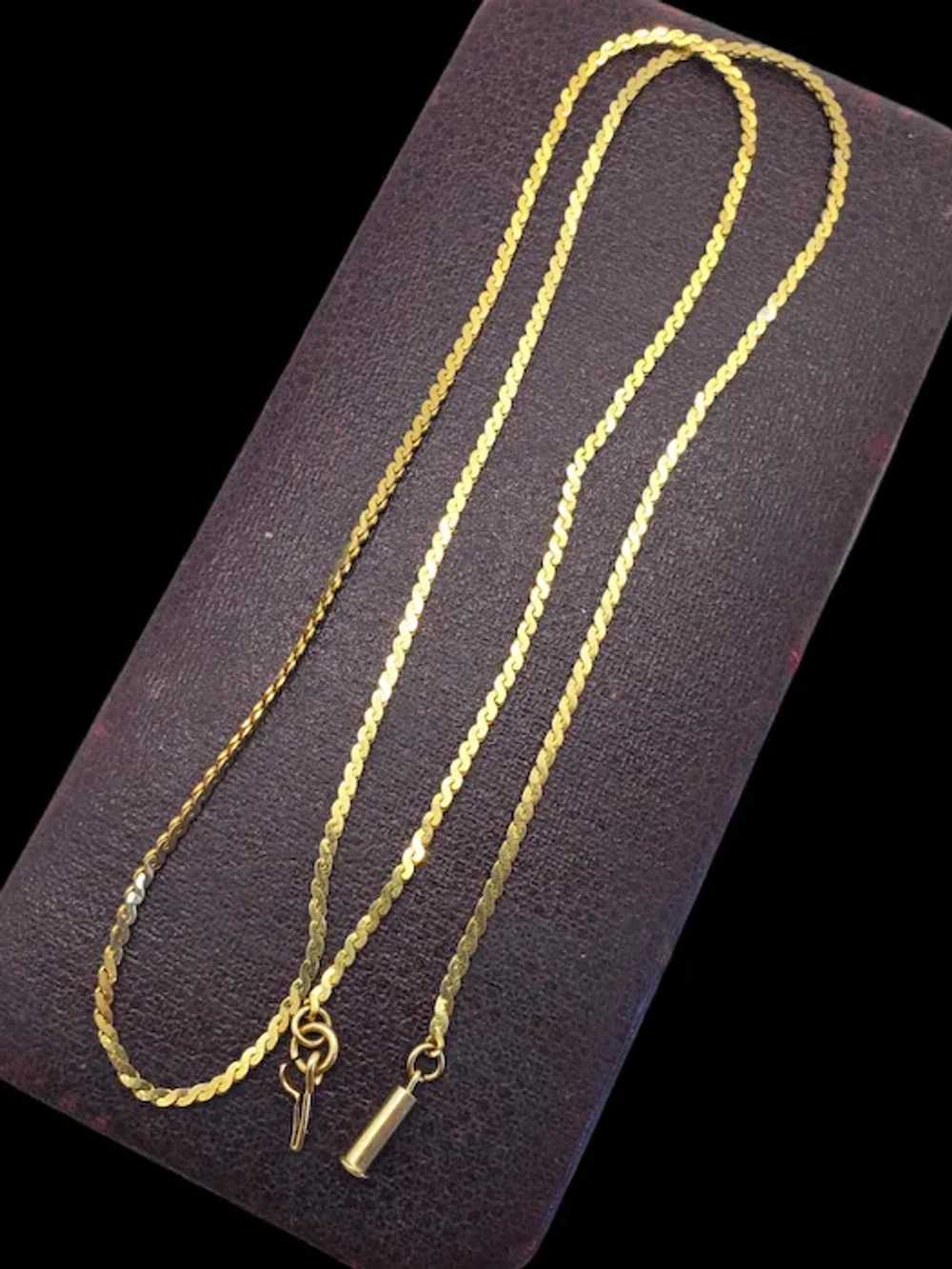 14K Yellow Gold Chain Necklace , Layering Necklac… - image 6