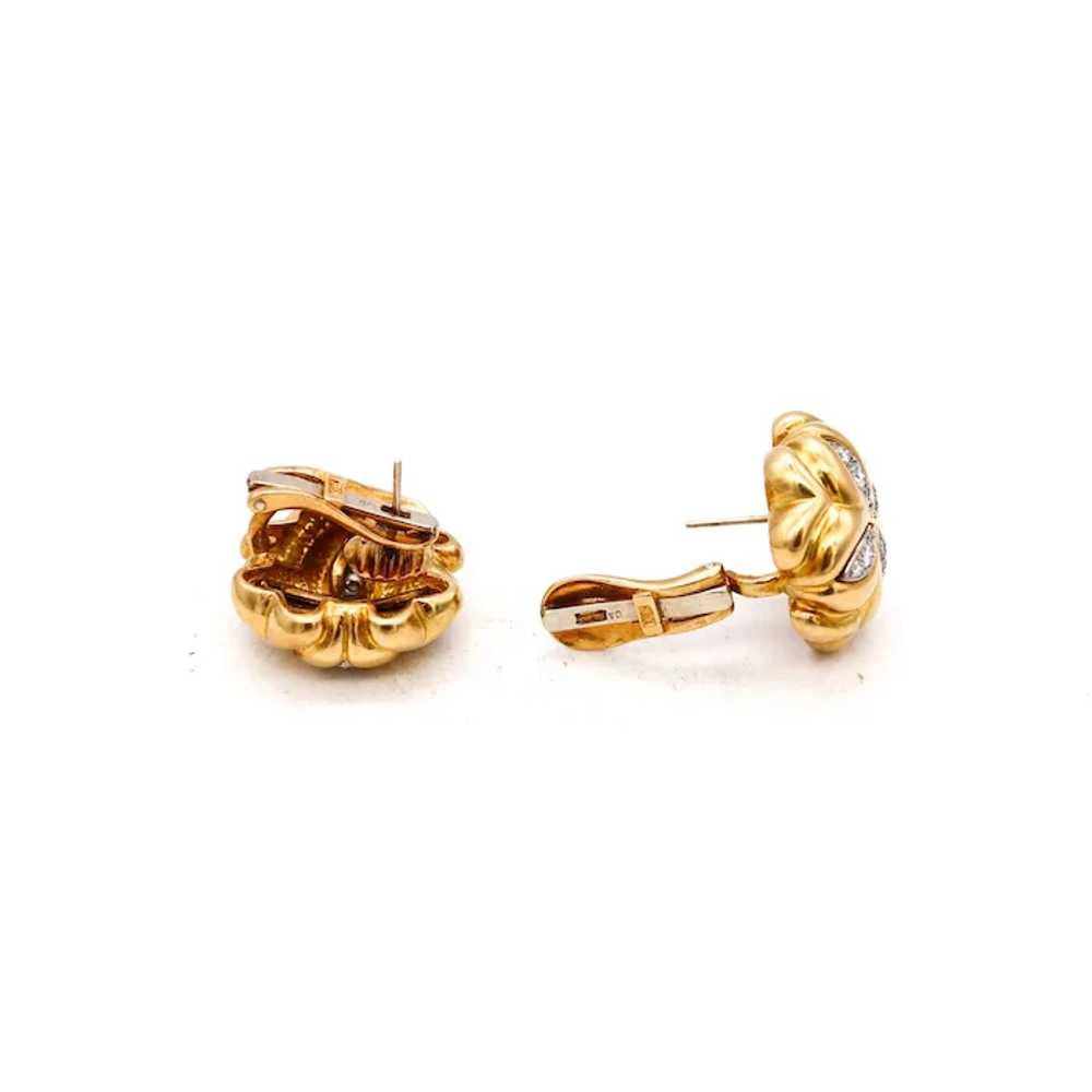 -Cartier 1970 Pair Of Clovers Clips Earrings In 1… - image 4