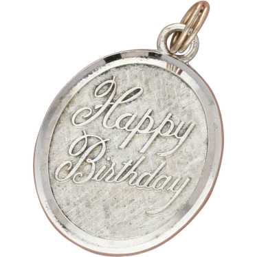 Sterling Silver Vintage Happy Birthday Charm