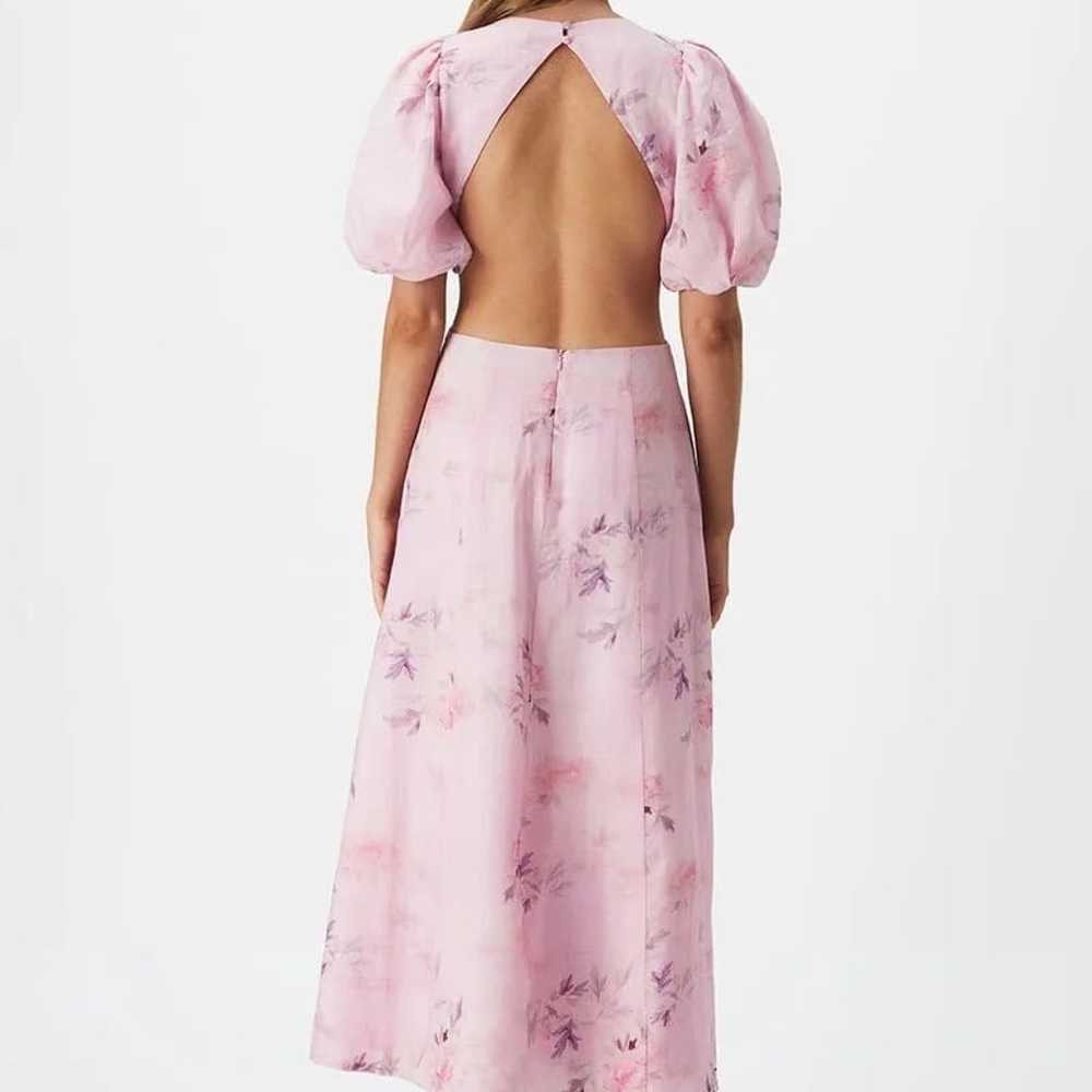Bardot Size 10 Malina Floral Midi Dress Pink Flor… - image 2