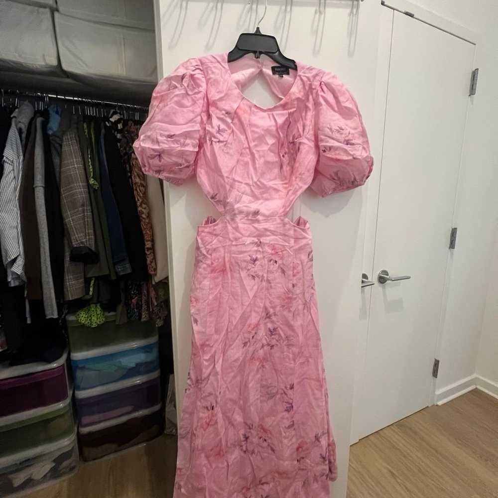 Bardot Size 10 Malina Floral Midi Dress Pink Flor… - image 3
