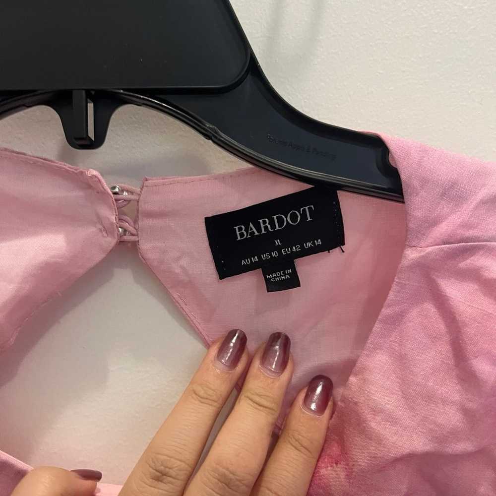 Bardot Size 10 Malina Floral Midi Dress Pink Flor… - image 4