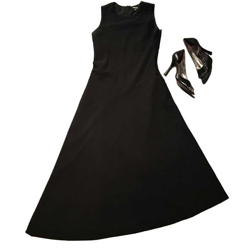 DKNY Black Asymmetrical Maxi Long Dress Size 4 - image 1