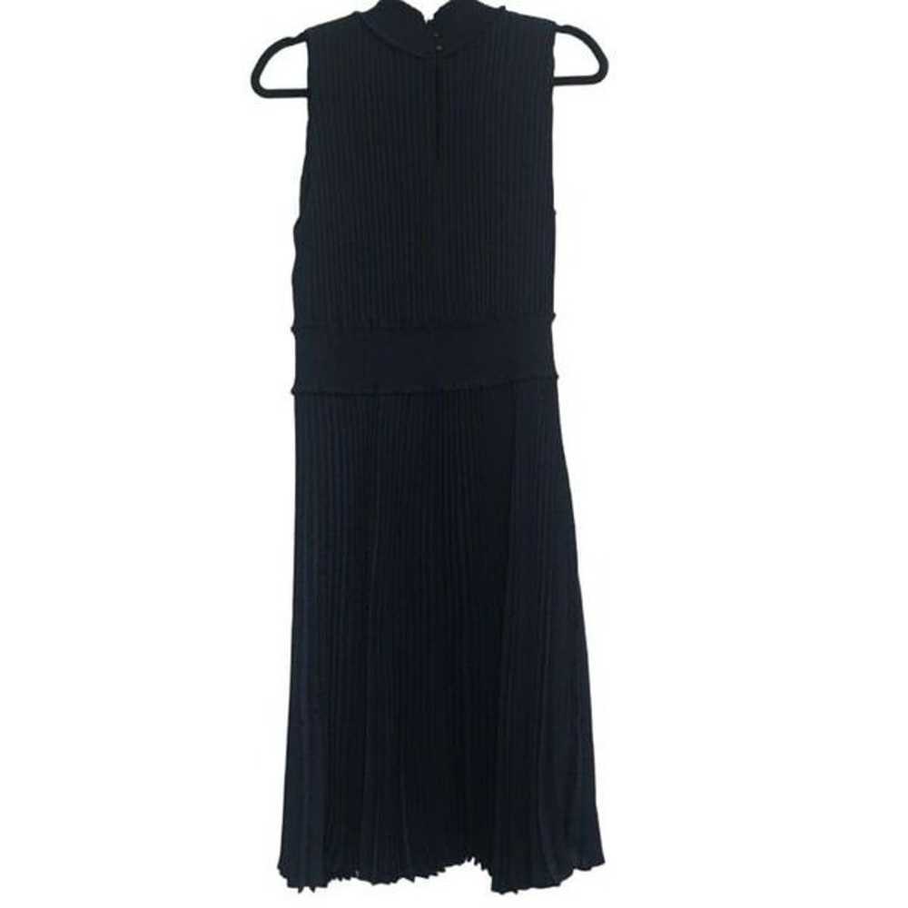Nanette navy silk pleated dress - image 10