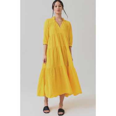 HONORINE Long Giselle Dress. Golden Yellow. Small - image 1