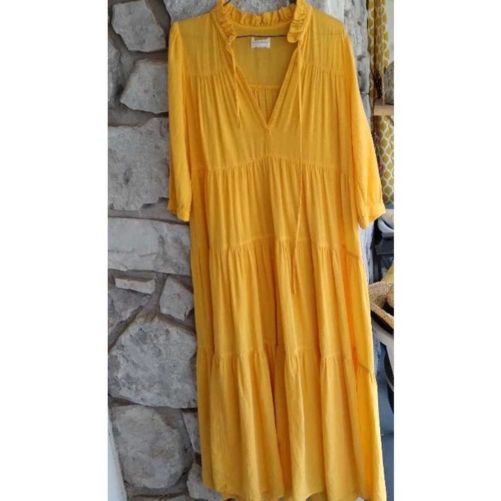 HONORINE Long Giselle Dress. Golden Yellow. Small - image 3