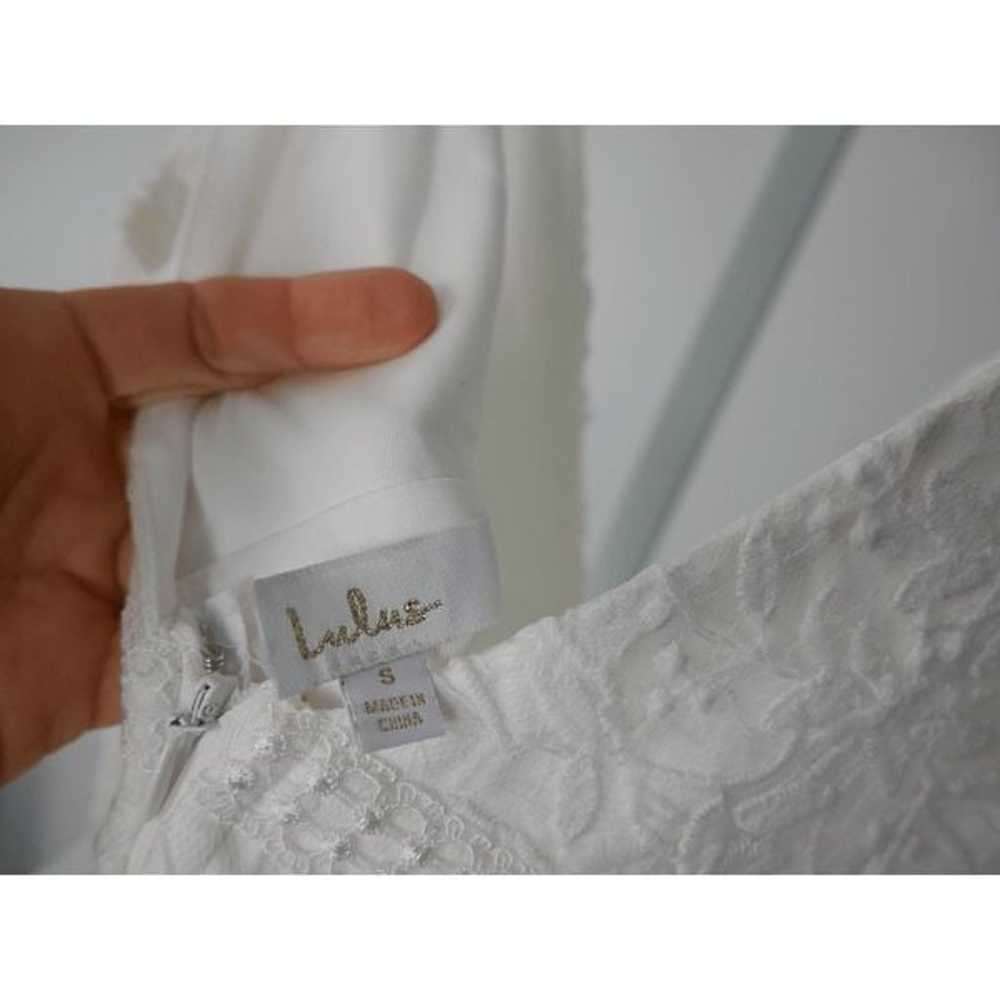 Lulu's White Mesh Embroidered Sleeveless tulle sk… - image 9