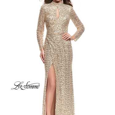Gold La Femme Formal Dress #26263