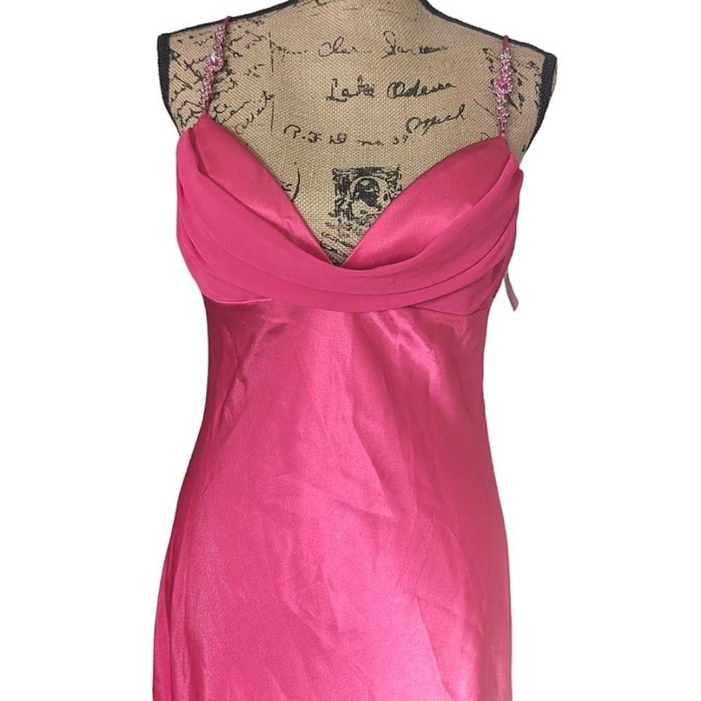 90s Y2K Pink Ombre Slip Gown Dream Dress Size 12 - image 3