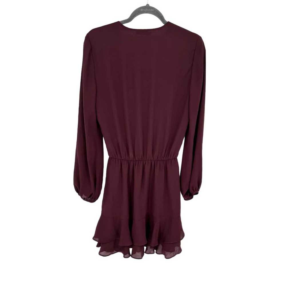 Krisa @ Revolve Mini Ruffled Dress Long Sleeve V-… - image 2