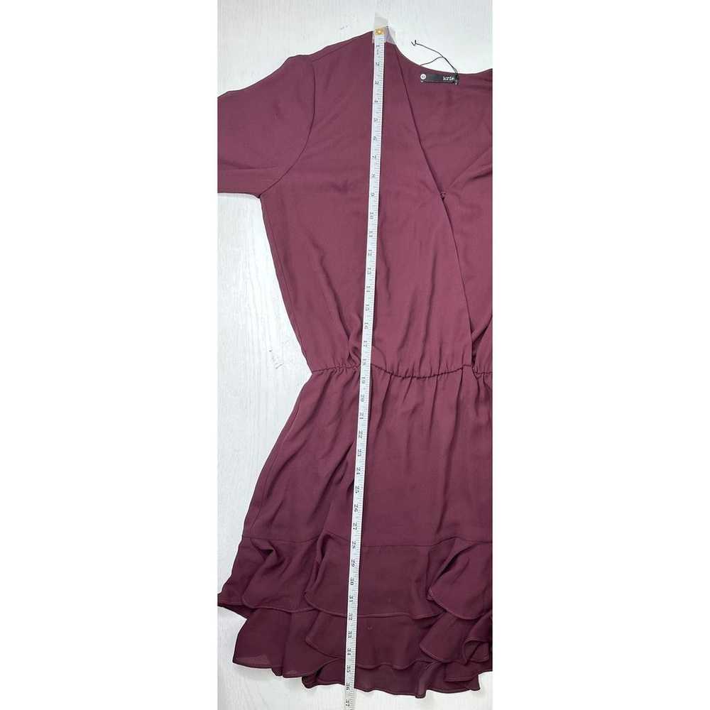 Krisa @ Revolve Mini Ruffled Dress Long Sleeve V-… - image 8