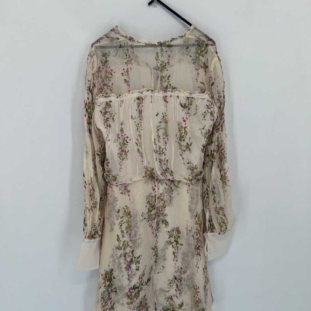 Reiss Lucca Floral Smocked Dress In Floral White - image 9