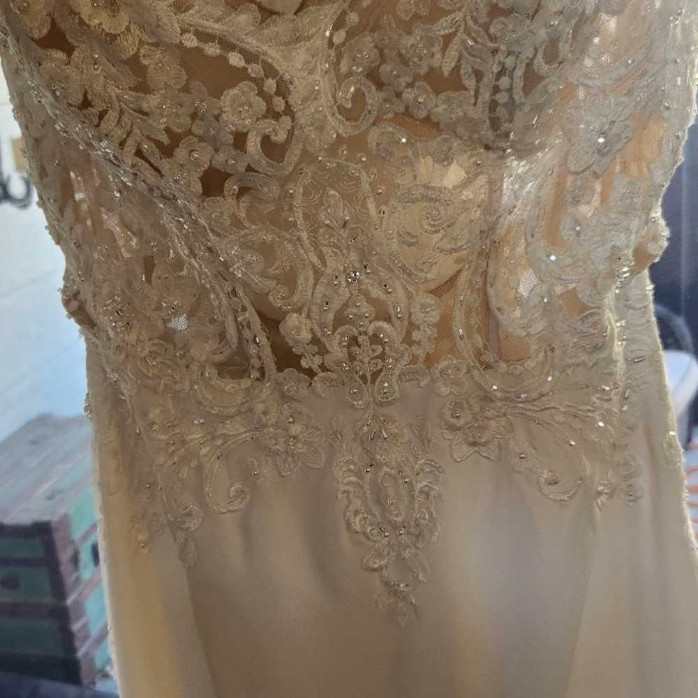Galina Signature sheer bodice wedding dress - image 4