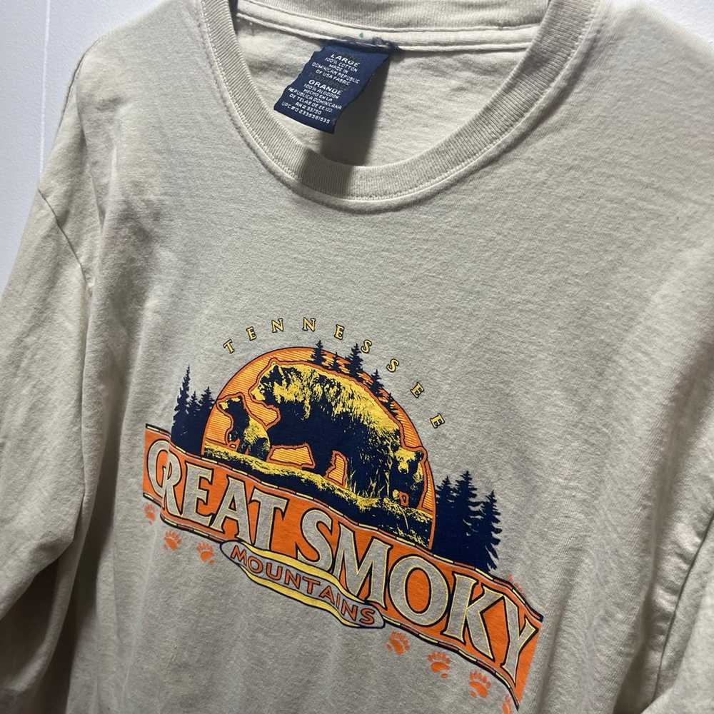 Tennessee Great Smoky Mountains Beige Long Sleeve… - image 4