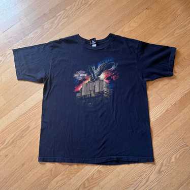 Vintage Y2K Harley Davidson Eagle T-Shirt Black E… - image 1