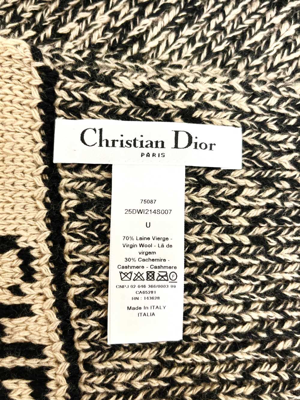 Christian Dior 2020s Black and Beige Scarf - image 2