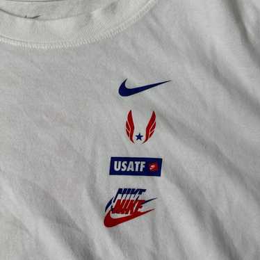 Nike Dri Fit USATF Track And Field White 2XL T Sh… - image 1