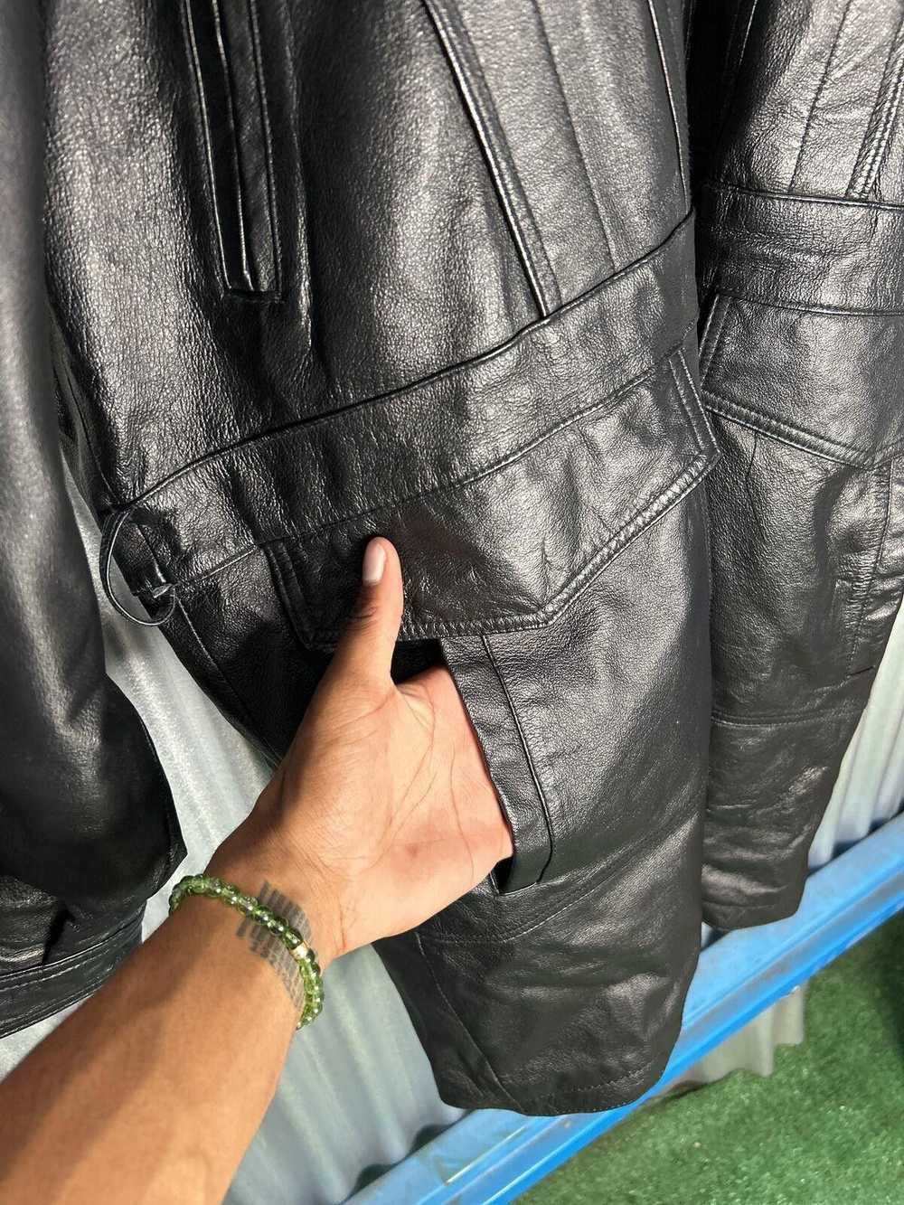 Designer Leather Exchange Multi-Pocket Hooded Tre… - image 2