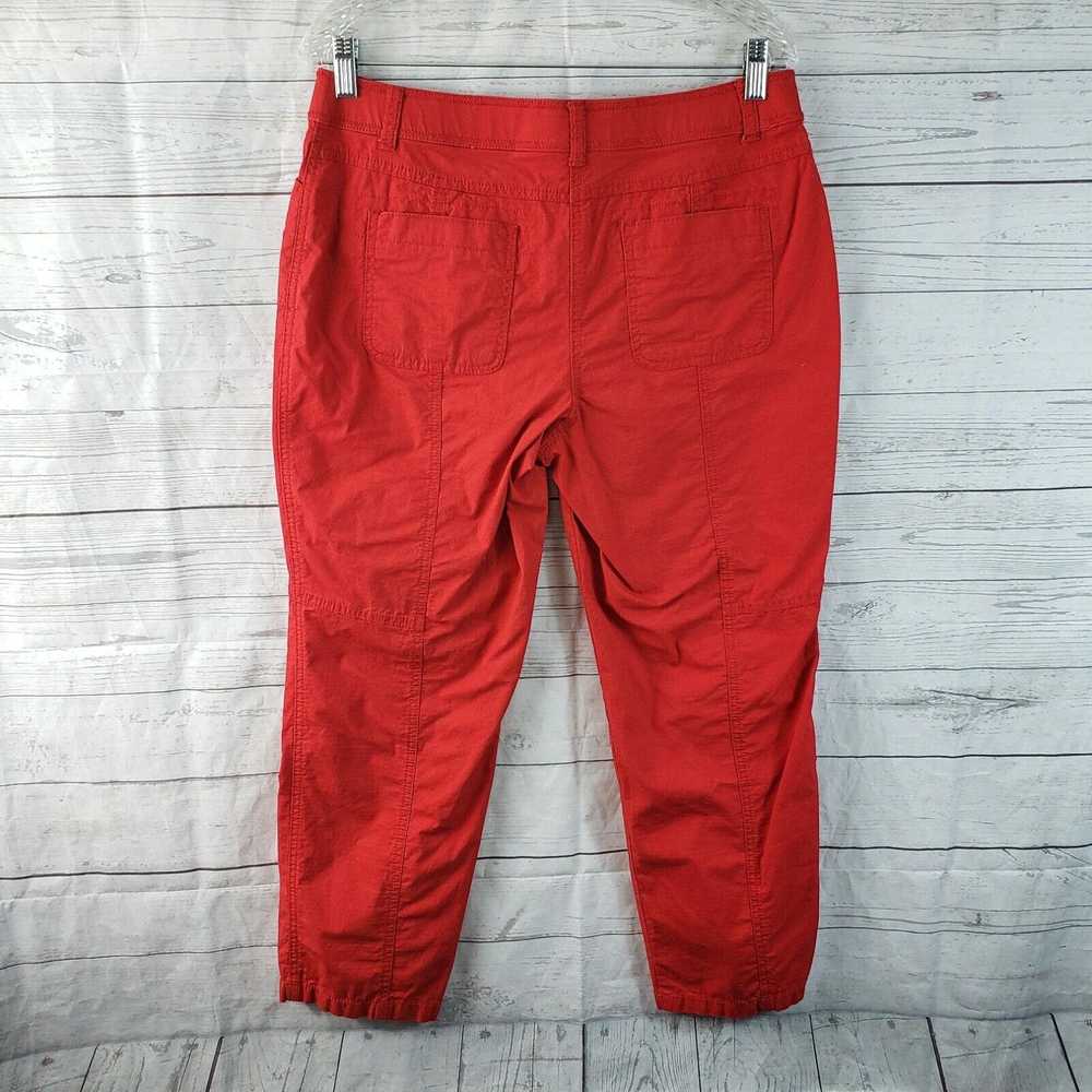 Vintage Chicos Womens Cropped Pants Sz 1 US 8 Red… - image 3