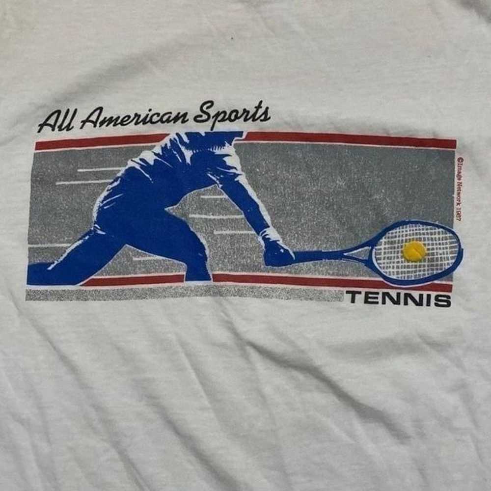 Vintage 1987 Hanes Fifty Fifty TENNIS Single Stit… - image 2