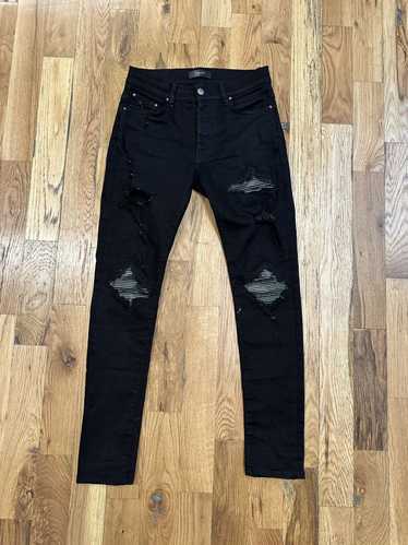Amiri Amiri MX1 Green Camo Black Denim Jeans Size… - image 1