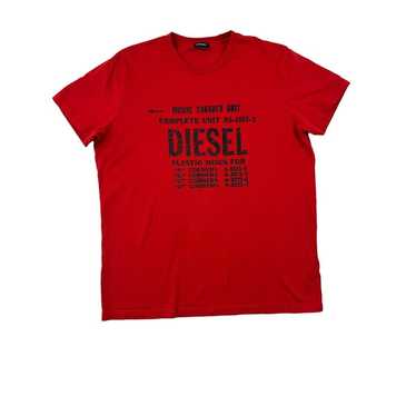 Diesel Men Red Short Sleeve Crew Neck T-Shirt Sz … - image 1