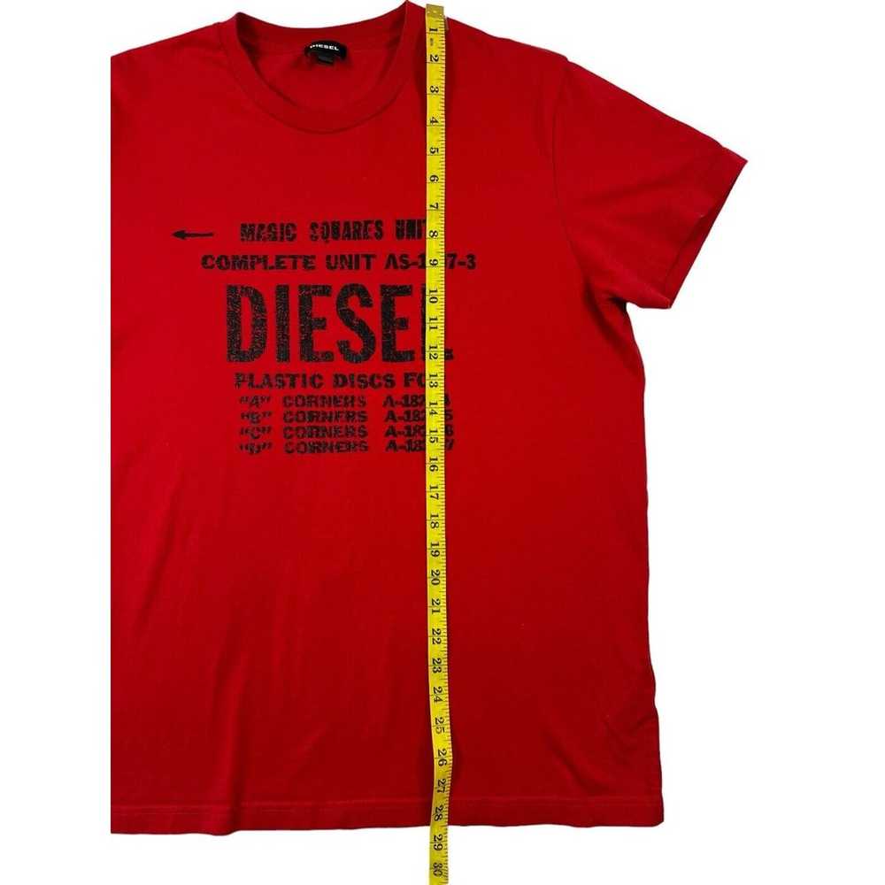 Diesel Men Red Short Sleeve Crew Neck T-Shirt Sz … - image 2