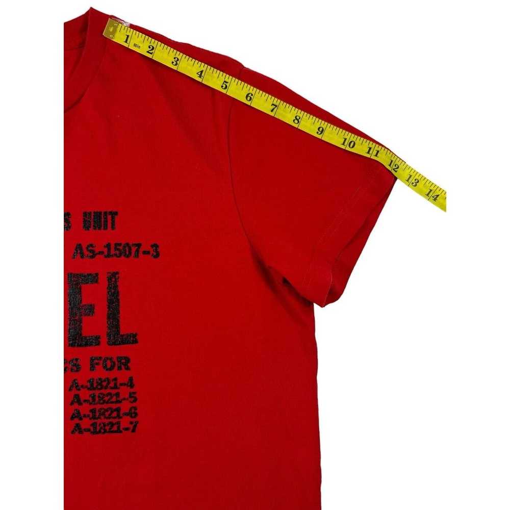 Diesel Men Red Short Sleeve Crew Neck T-Shirt Sz … - image 4