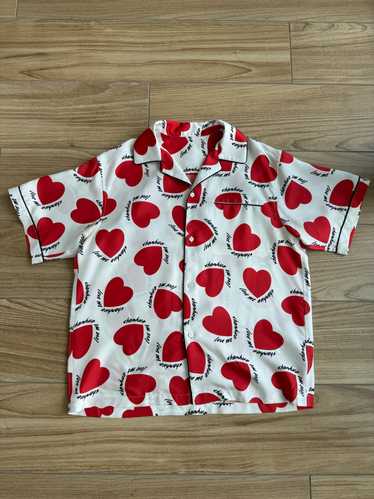 Amiri AMIRI Heart-print Short-sleeved Silk Shirt I