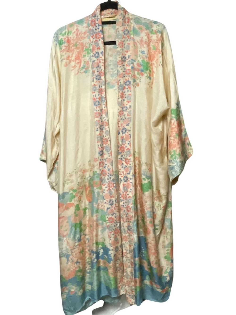 Antique × Vintage Vintage 1920s Silk Kimono Peach… - image 4
