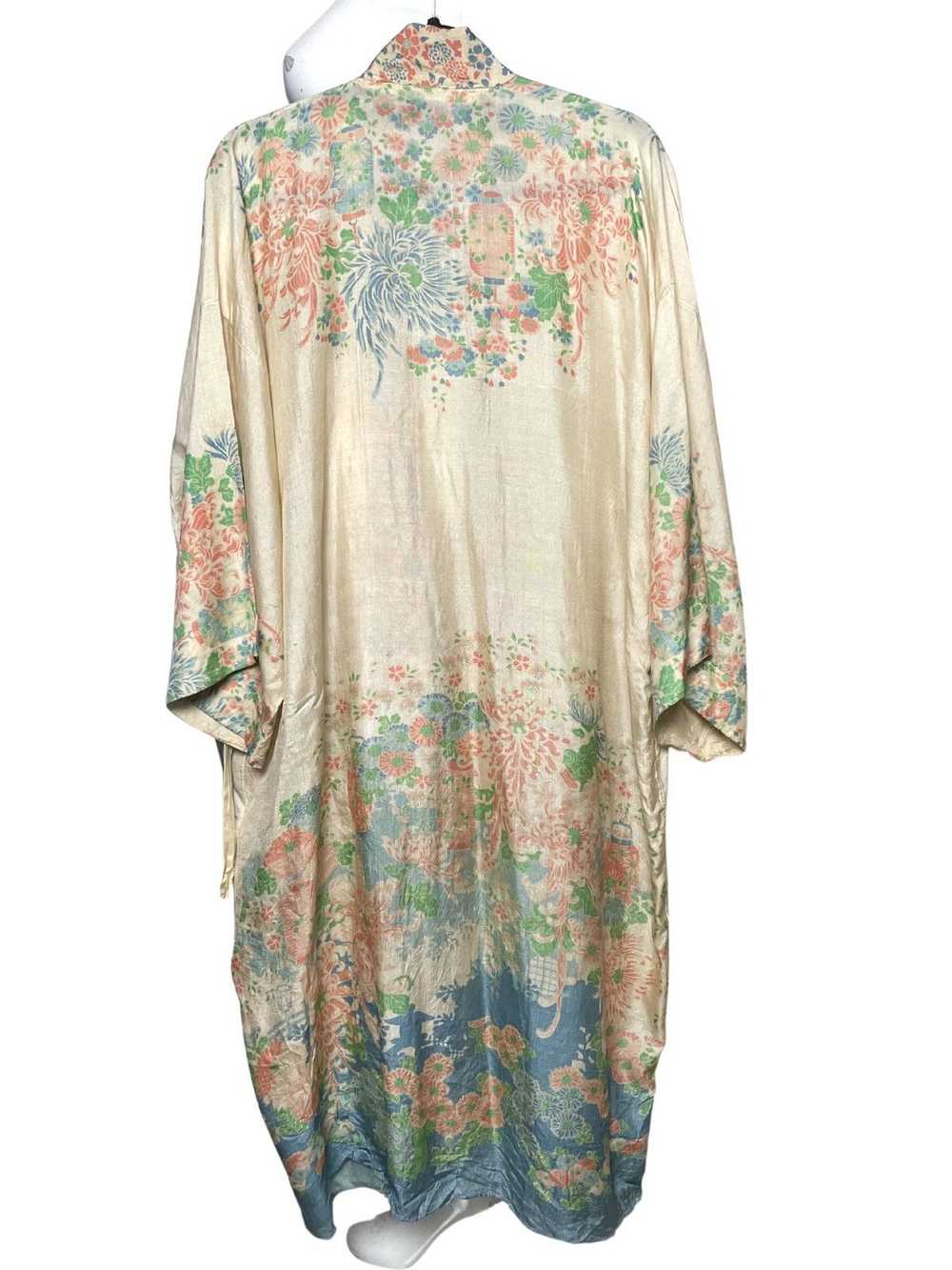Antique × Vintage Vintage 1920s Silk Kimono Peach… - image 5