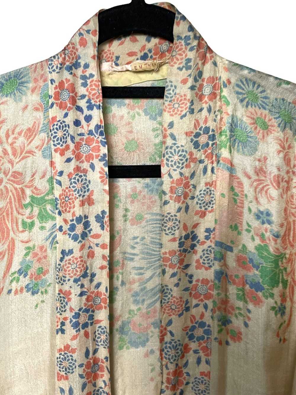 Antique × Vintage Vintage 1920s Silk Kimono Peach… - image 6