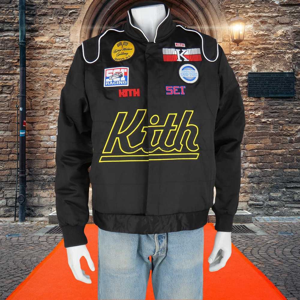 Other Kith Racing Patches Snap Satin Jacket M Bol… - image 2