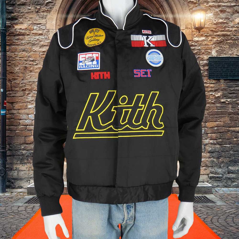 Other Kith Racing Patches Snap Satin Jacket M Bol… - image 3