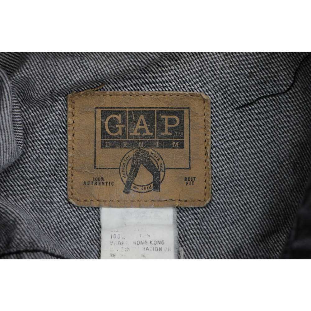 Gap Gap Vintage Black Denim Jacket Retro Rock - image 4