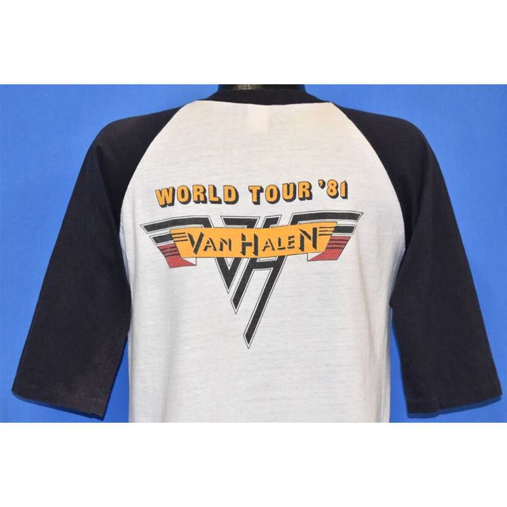 Vintage vtg 80s VAN HALEN WORLDWIDE TOUR '81 RAGL… - image 3