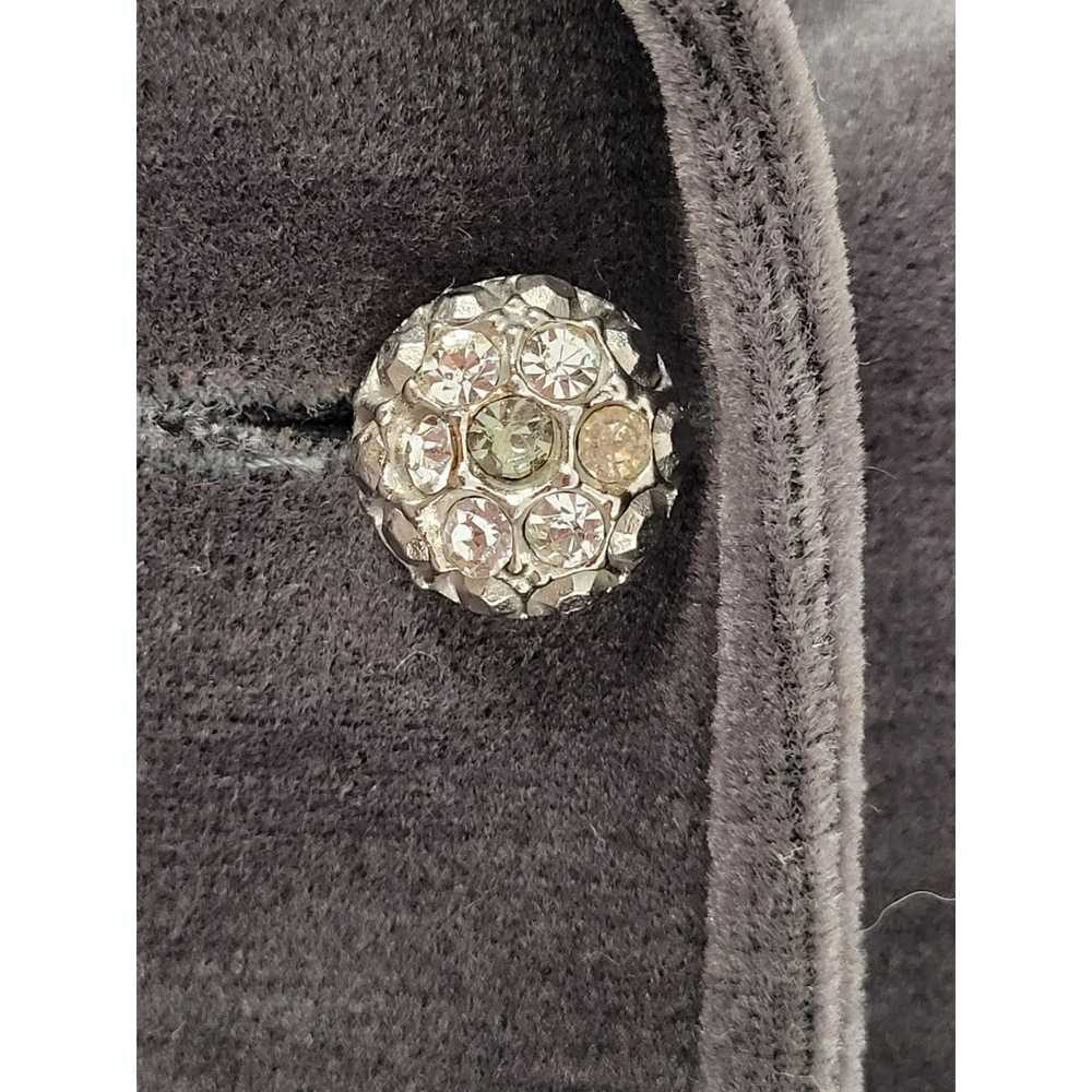 Vintage Vintage Butte Knit Velour Rhinestone Butt… - image 7