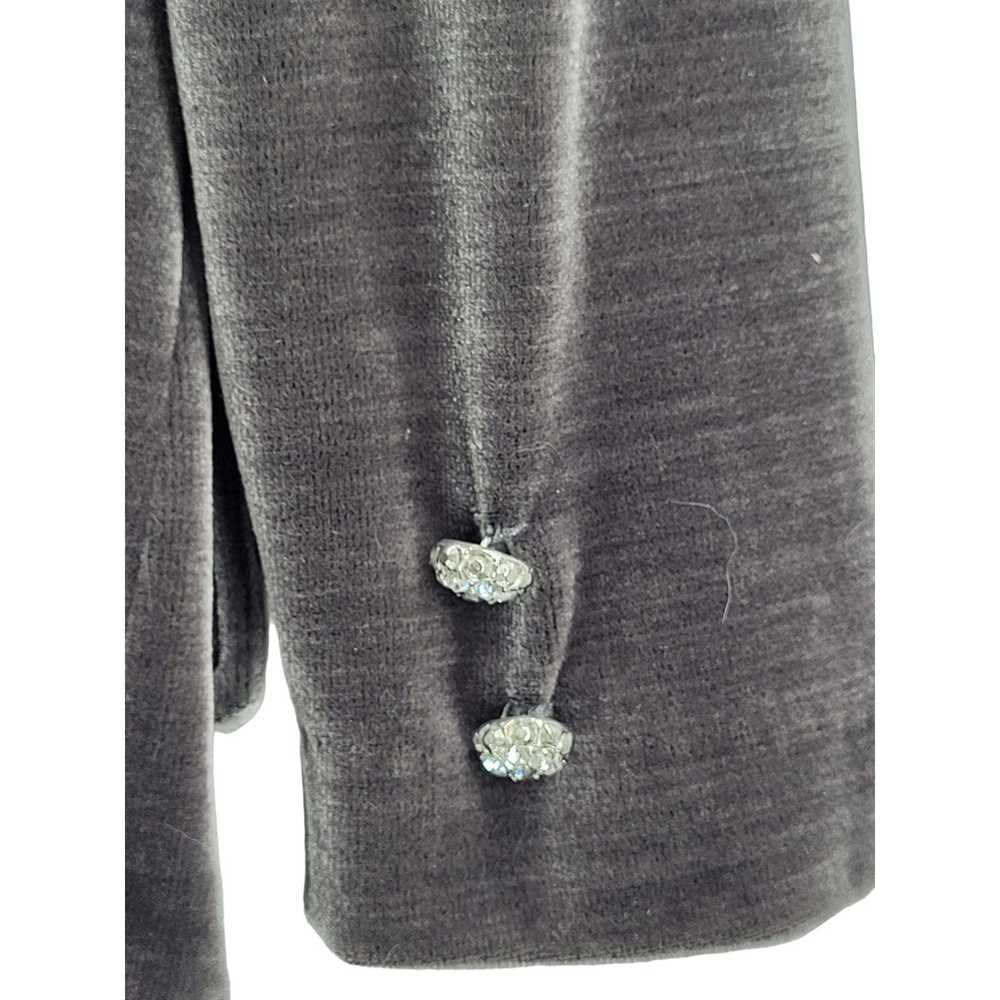 Vintage Vintage Butte Knit Velour Rhinestone Butt… - image 9