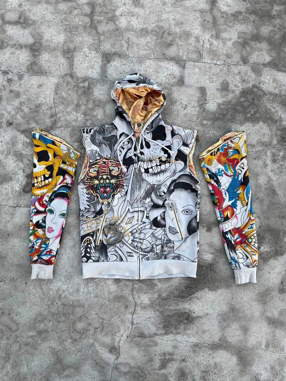 Ed Hardy × Japanese Brand Rare Y2K detachable Edh… - image 1