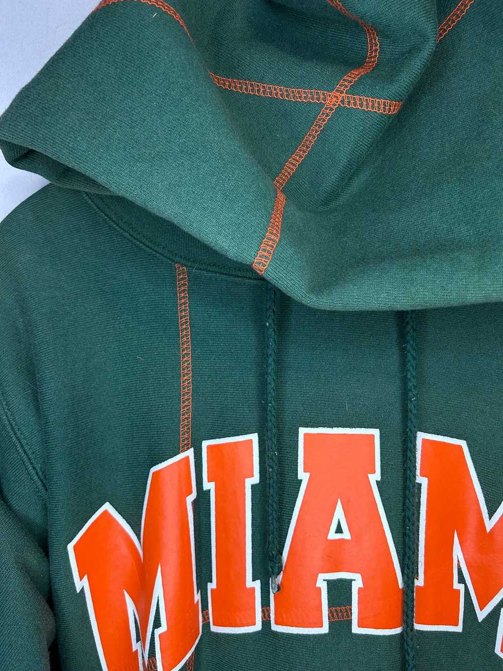 Other University of Miami- Green Hoodie with Oran… - image 4